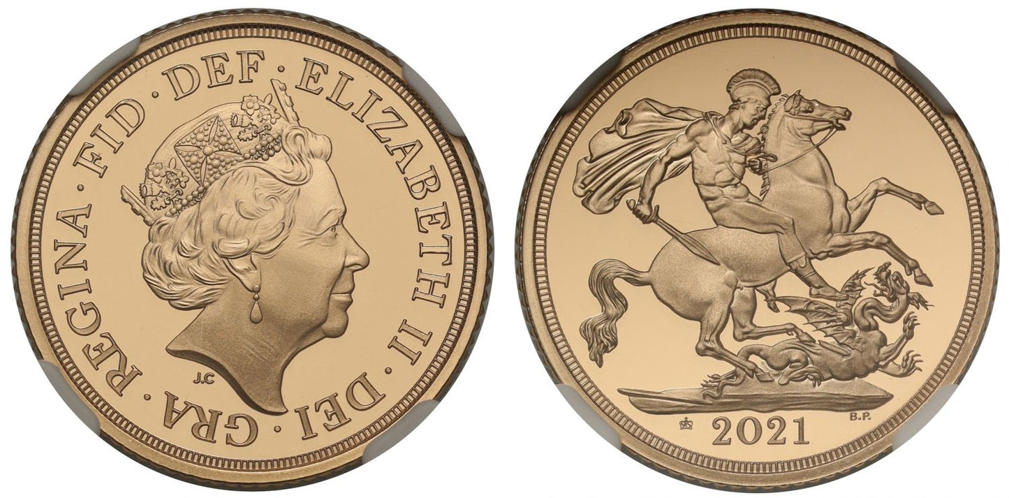 Elizabeth II 2021 proof Sovereign PF70 UC FR, 95th birthday privy