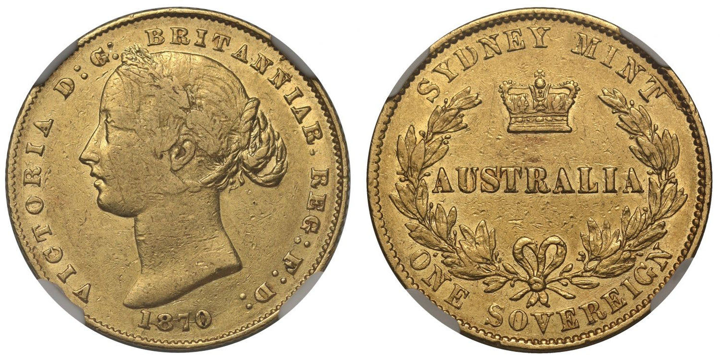 Australia, Victoria 1870 SYDNEY Sovereign, XF45