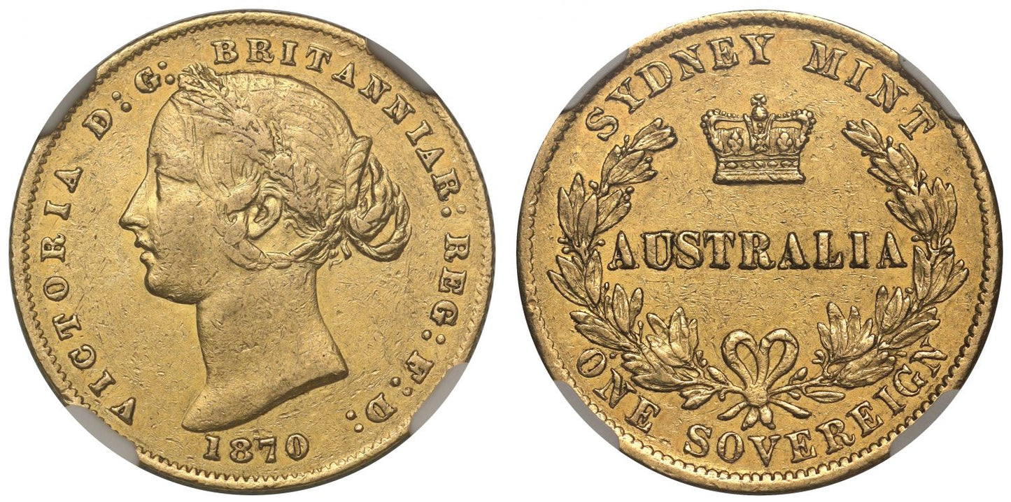 Australia, Victoria 1870 SYDNEY type Sovereign XF45