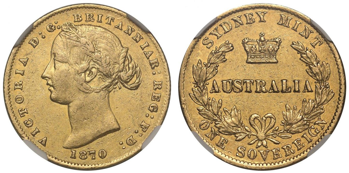 Australia, Victoria 1870 SYDNEY Sovereign, XF45