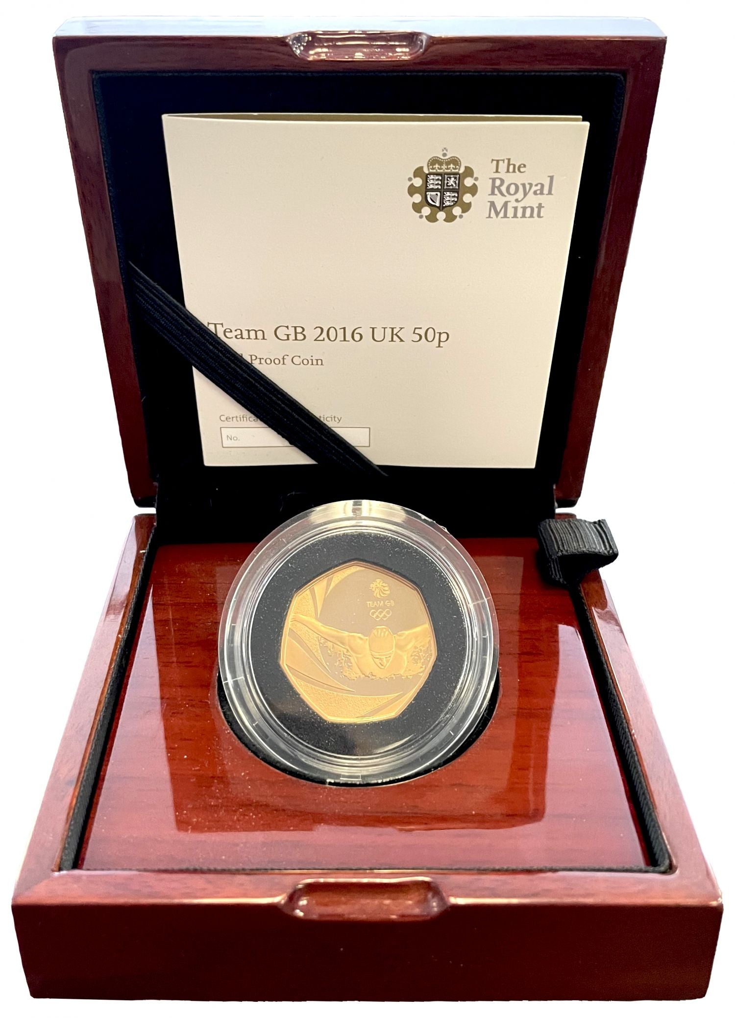 QEII 2016 gold proof 50P Team GB - Believe in Extraordinary