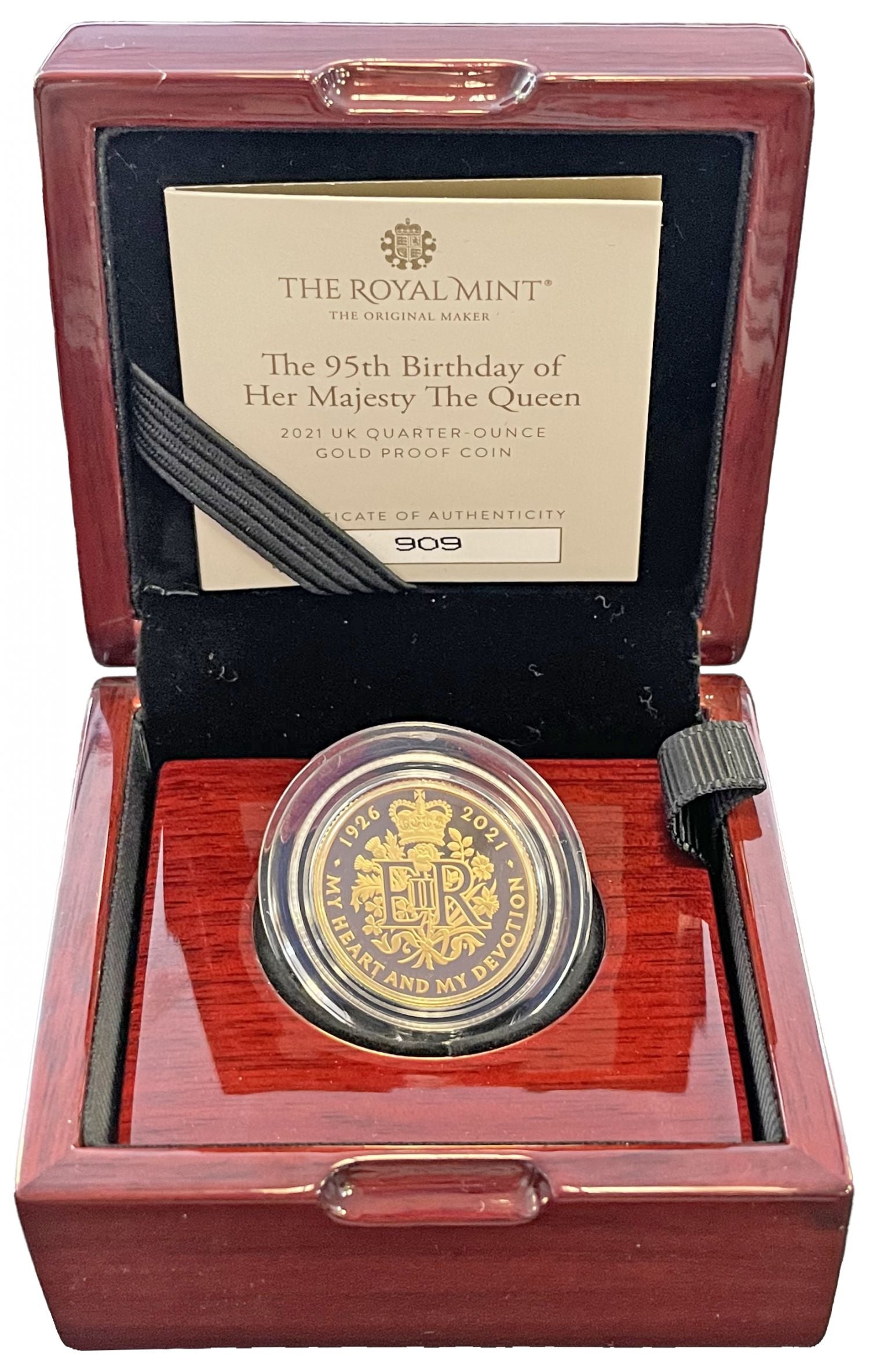 QEII 2021 gold proof 1/4oz - Queen's 95th Birthday