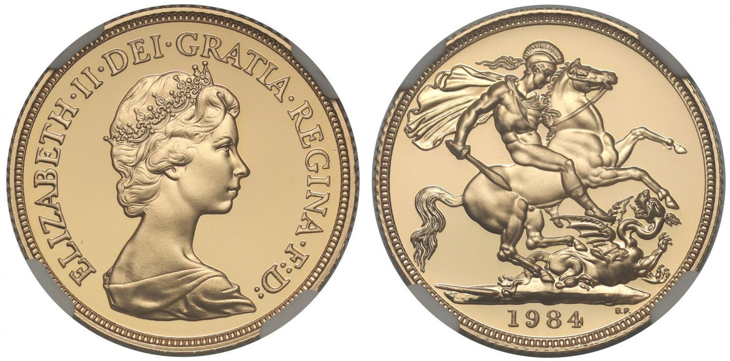 Elizabeth II 1984 proof Sovereign PF70 UCAM