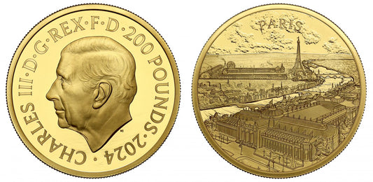 *Charles III 2024 gold PF70 2oz Paris City Views