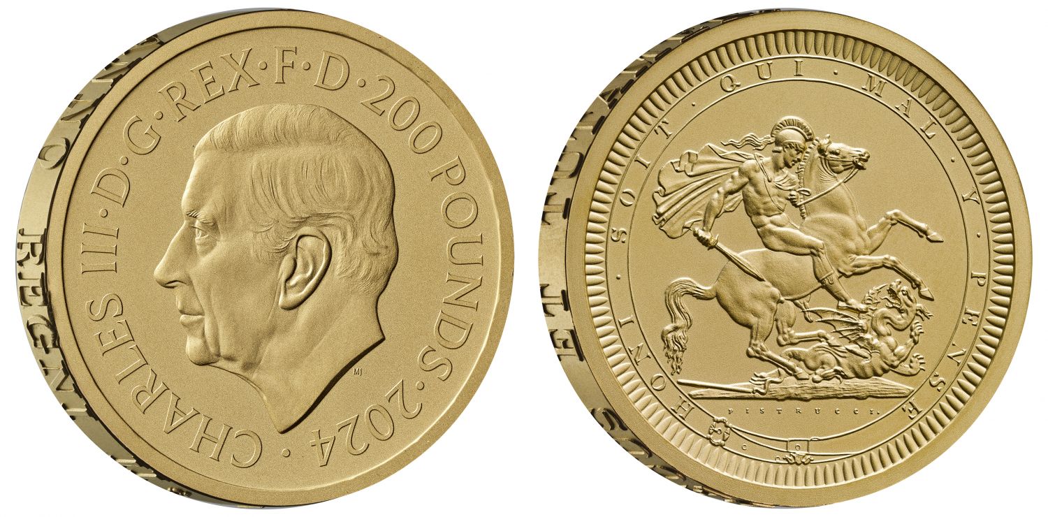 Charles III 2024 gold PF70 FR 2oz Pistrucci St George