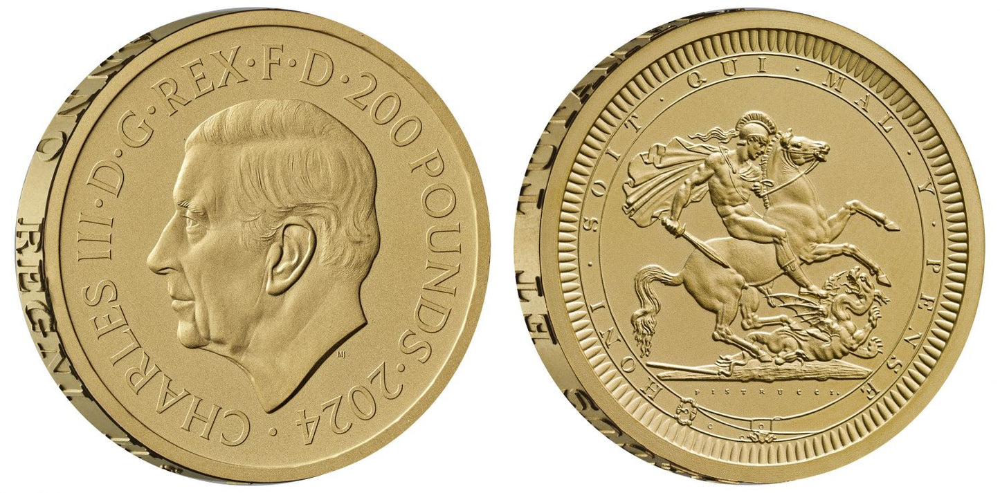 Charles III 2024 gold PF70 FR 2oz Pistrucci St George