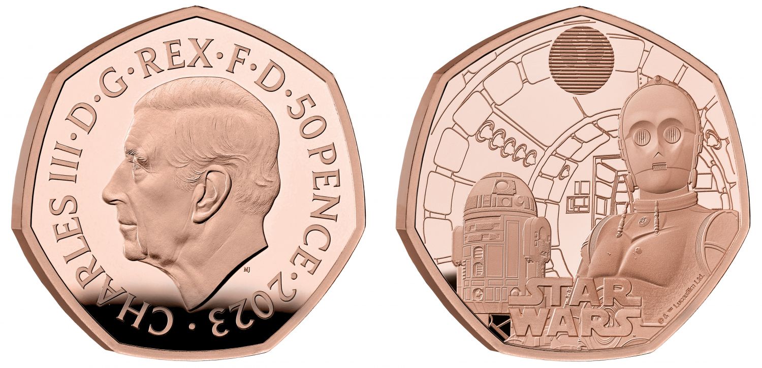 Star Wars gold proof 50p R2-D2 C-3PO 