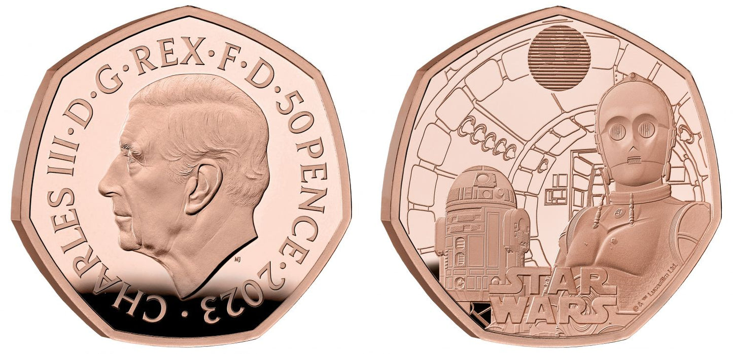 Star Wars gold proof 50p R2-D2 C-3PO 