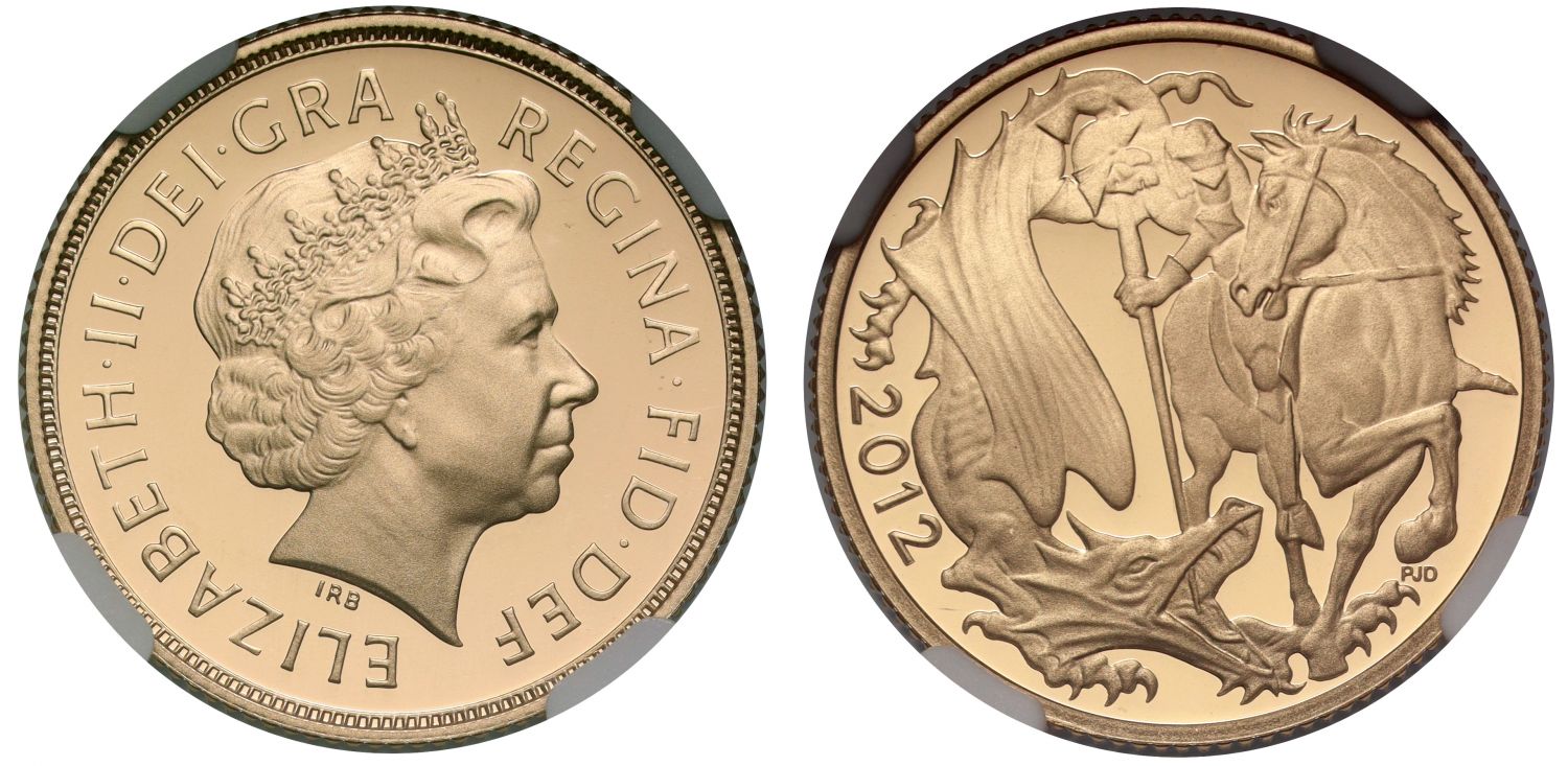 Elizabeth II 2012 proof Sovereign PF70 UCAM