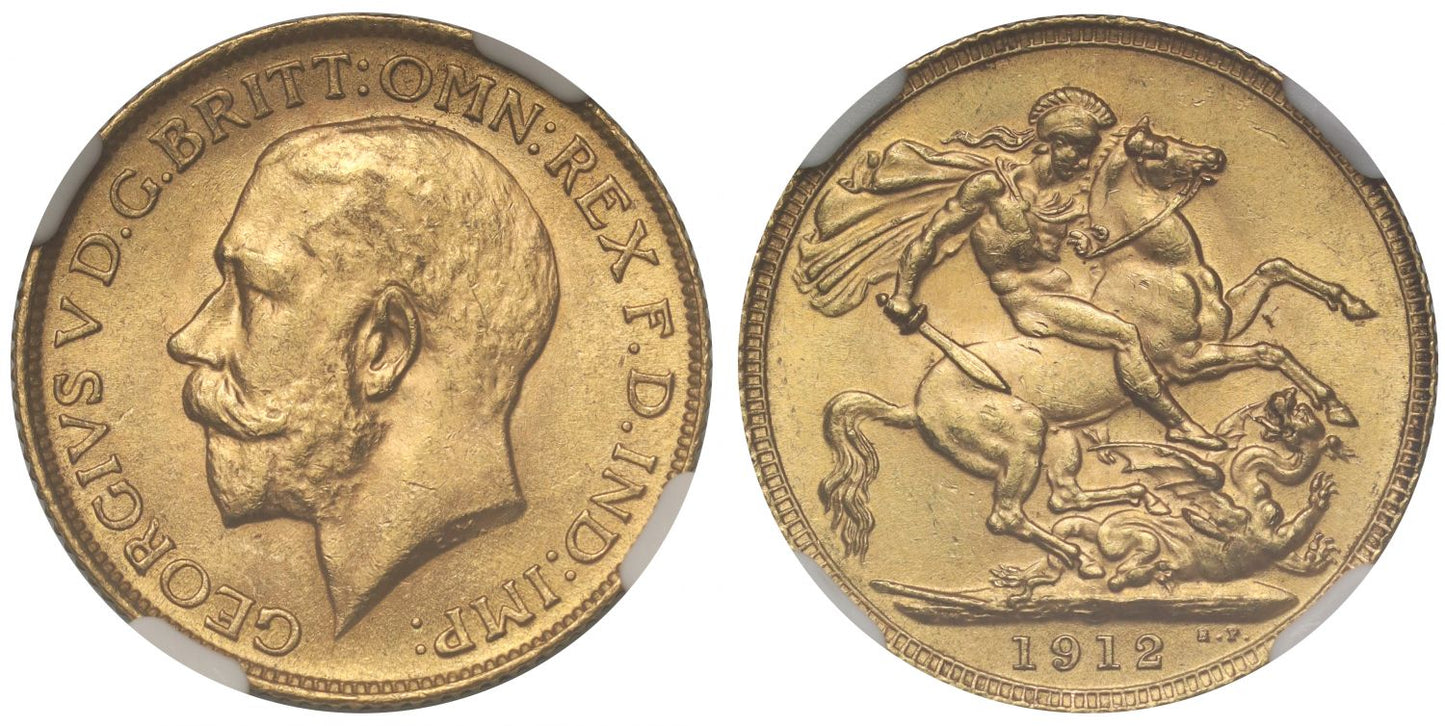 George V 1912 Sovereign MS64