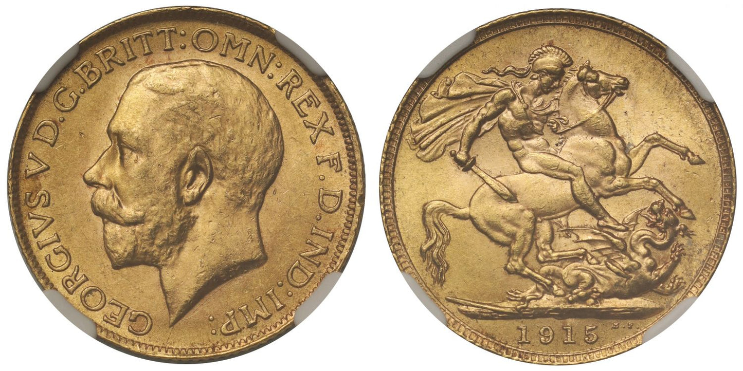 George V 1915 Sovereign MS64