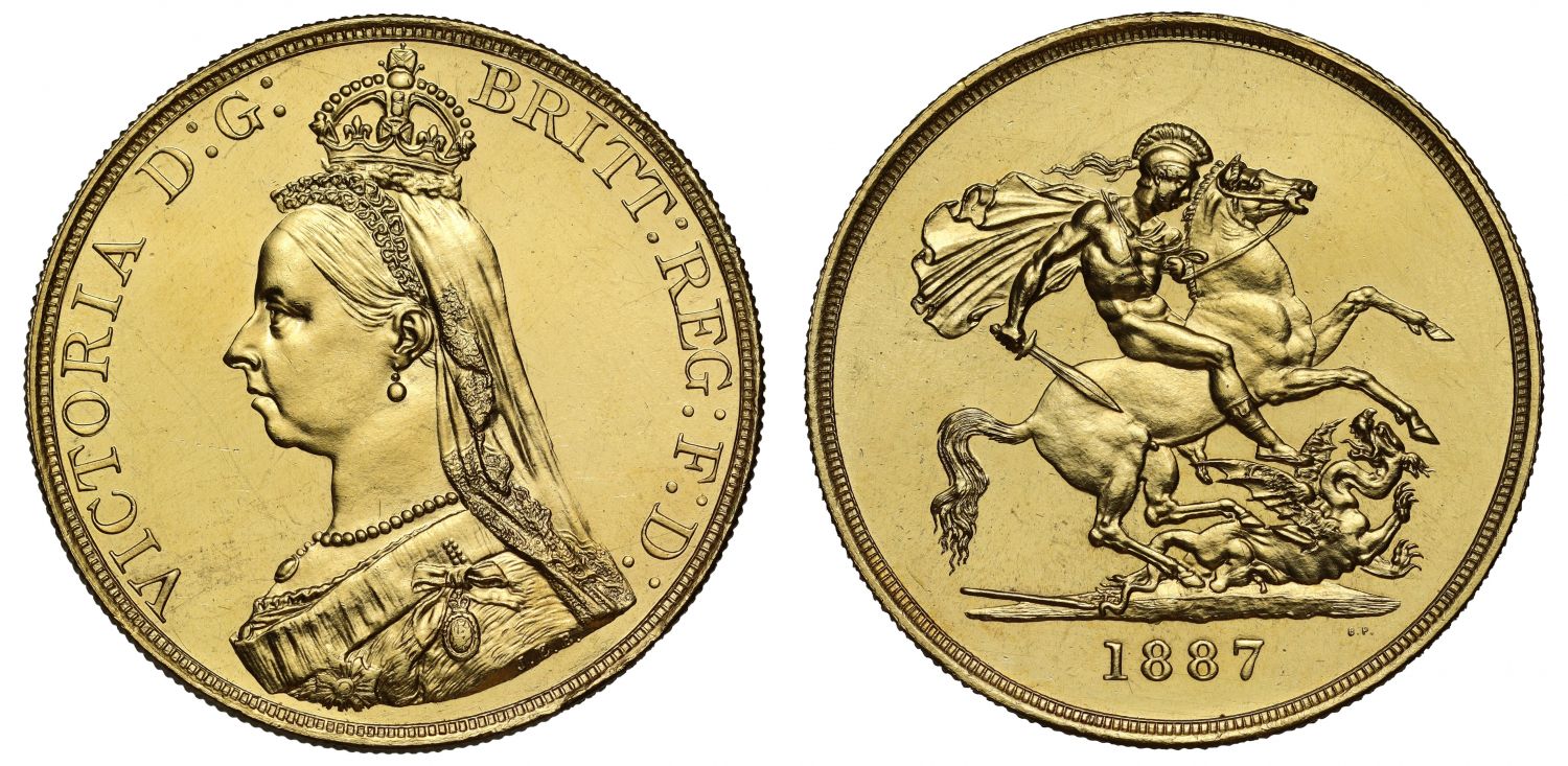 Victoria 1887 Five-Pounds, Golden Jubilee issue
