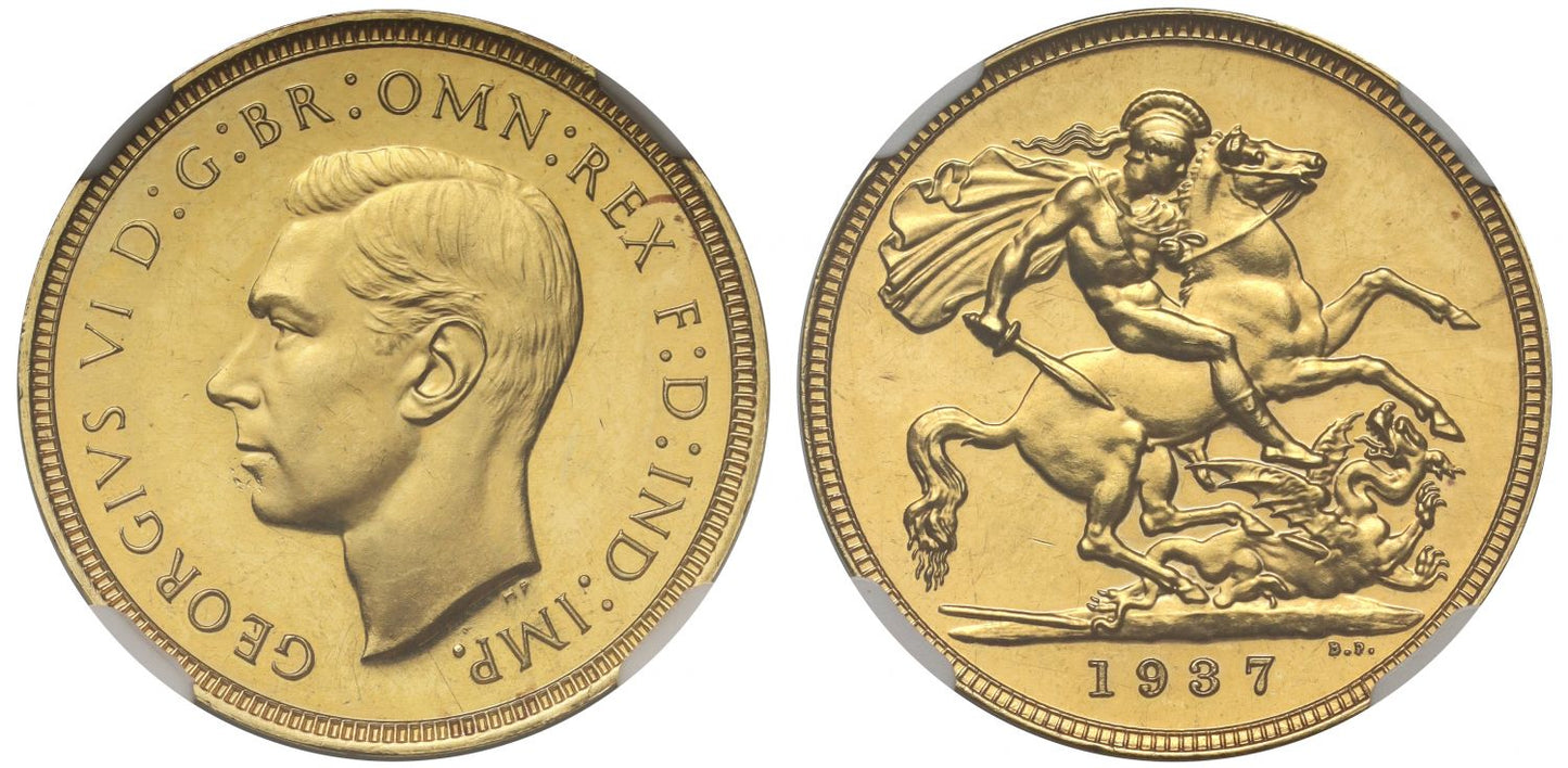 George VI 1937 proof Sovereign PF62
