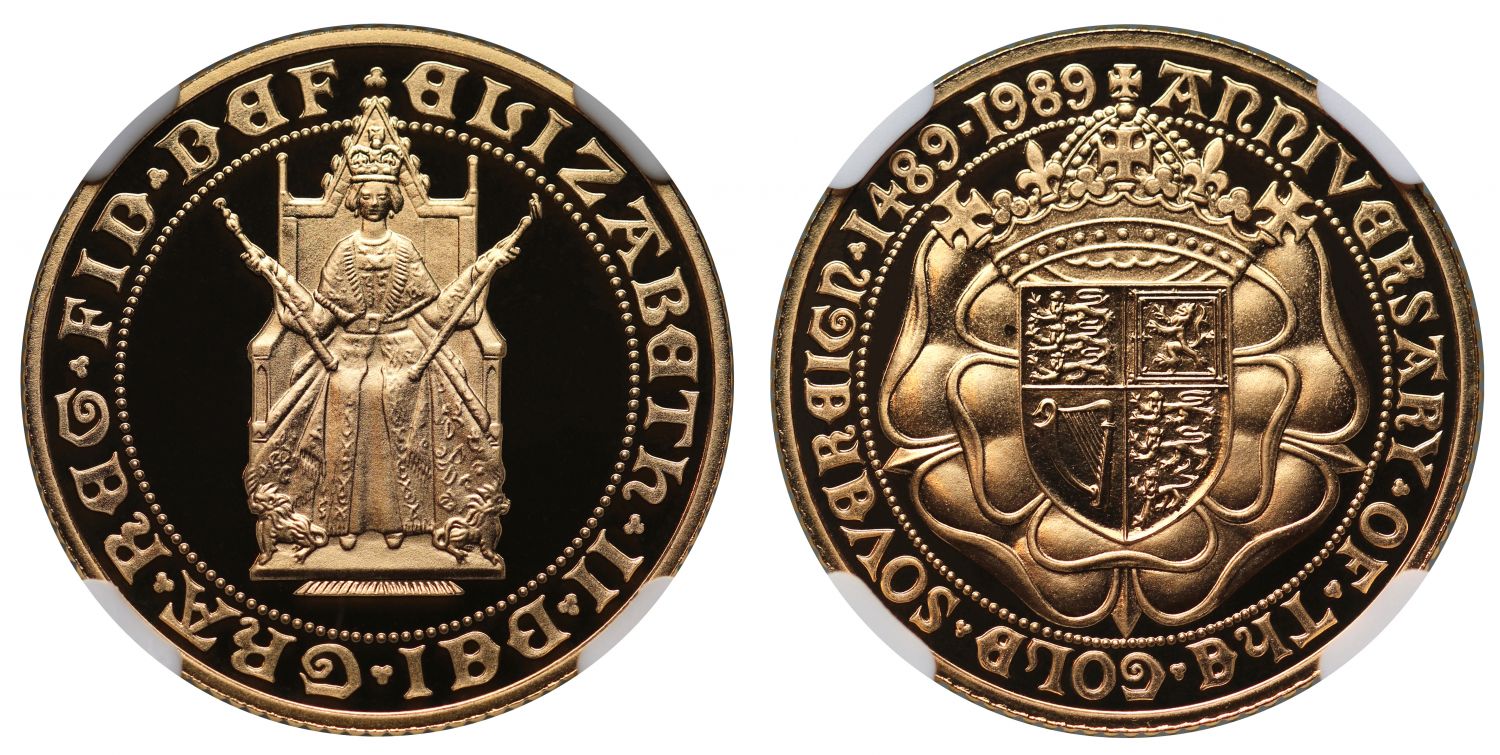 Elizabeth II 1989 proof Sovereign PF70 UCAM
