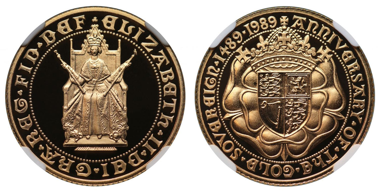 Elizabeth II 1989 proof Sovereign PF70 UCAM