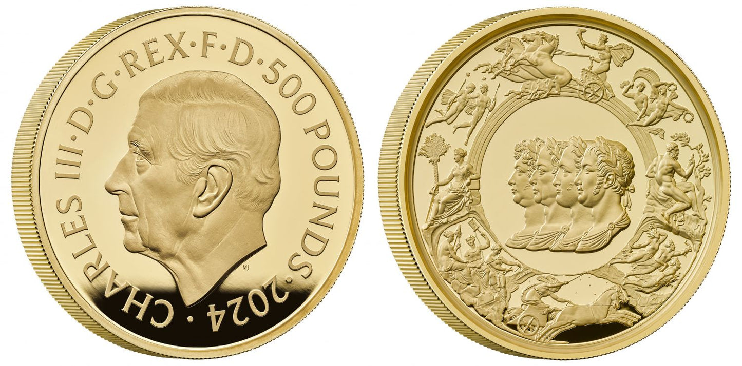 Charles III 2024 PF70 FDI gold 5oz Waterloo Medal