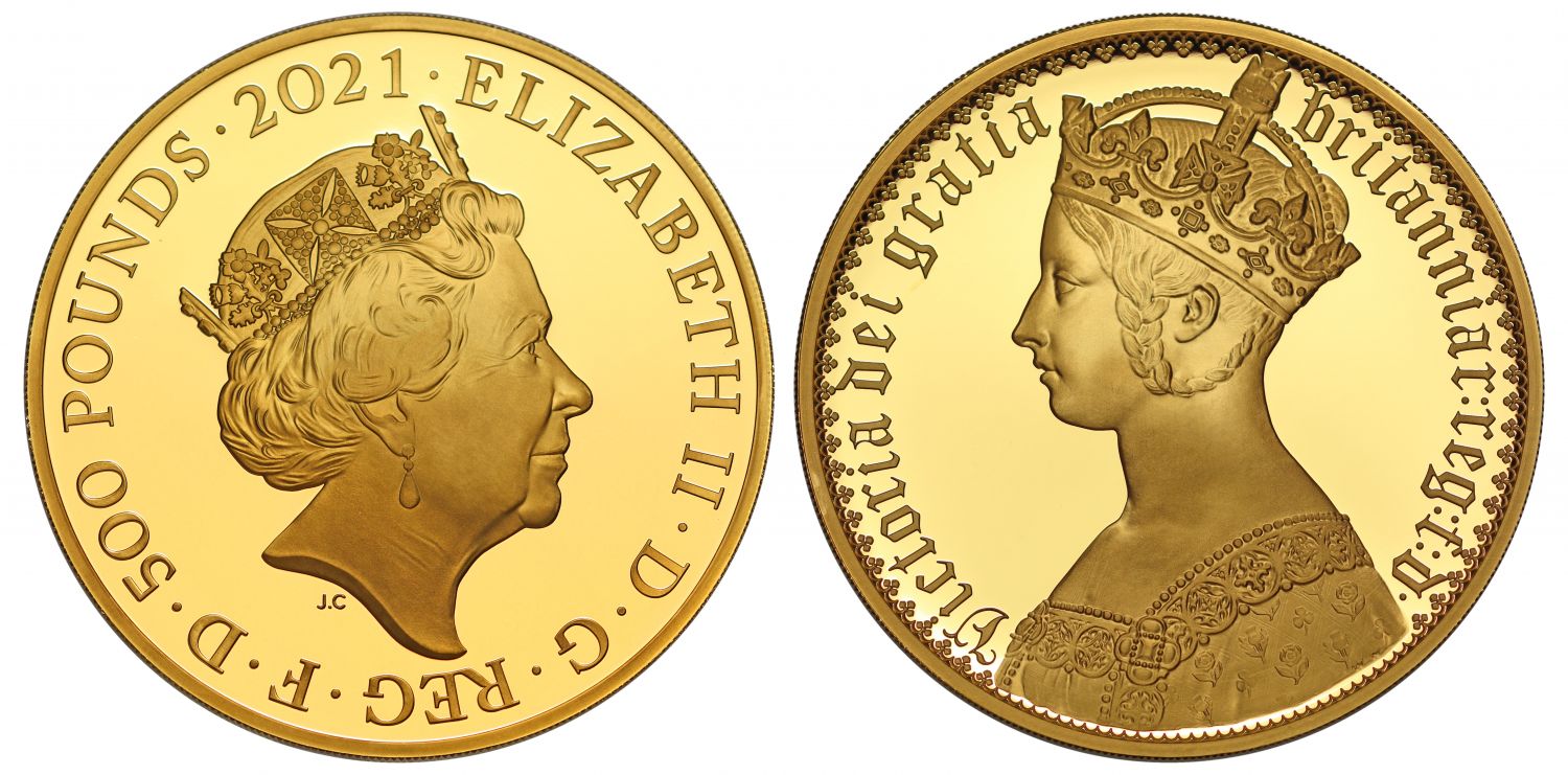 Elizabeth II 2021 gold proof 10oz Gothic Crown Portrait