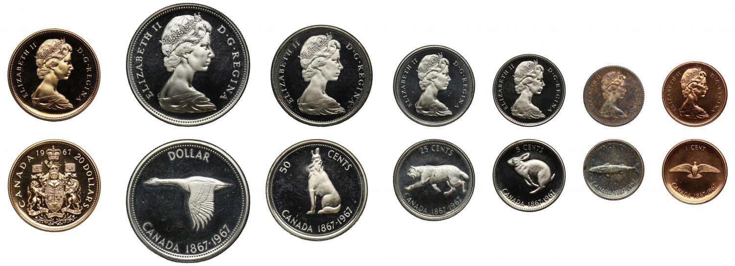 Canada, Elizabeth II 1967 proof 7-coin Set