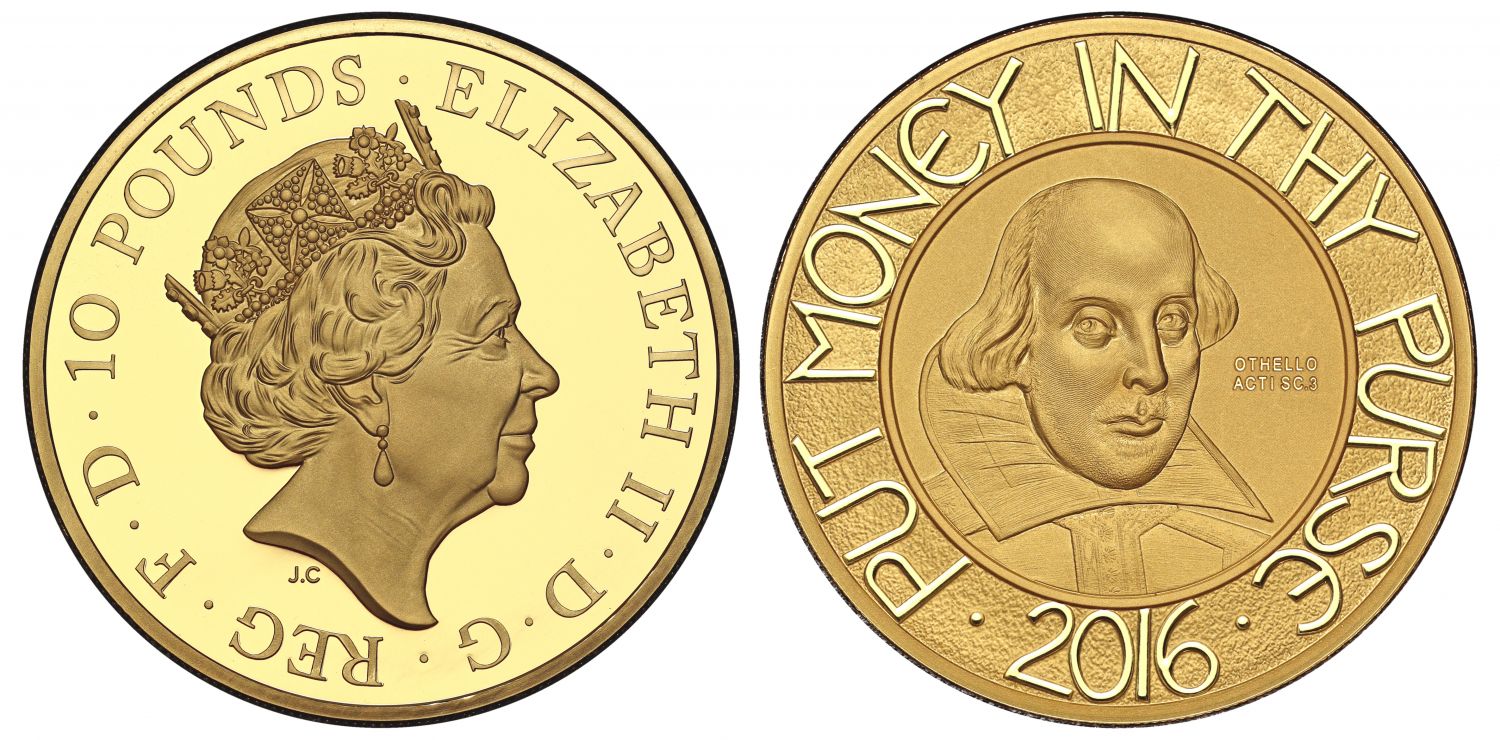 Elizabeth II 2016 gold proof 5oz William Shakespeare