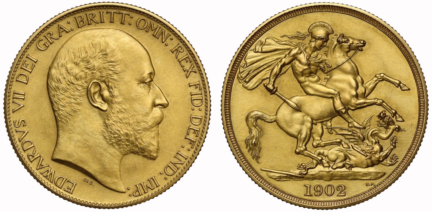 Edward VII 1902 matt proof Two-Pounds, Coronation issue