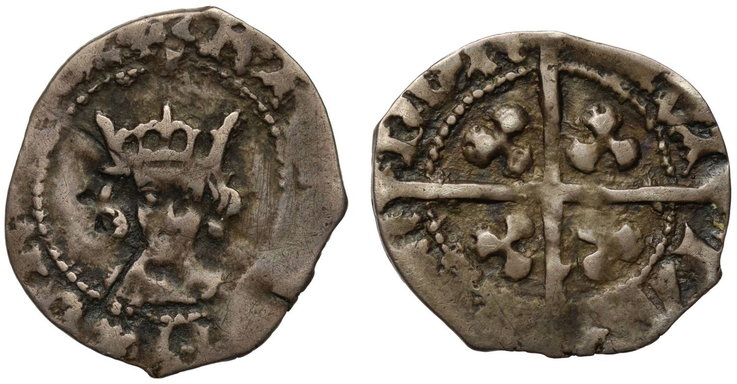 Richard III silver Halfpenny London mint, mm halved sun and rose 2