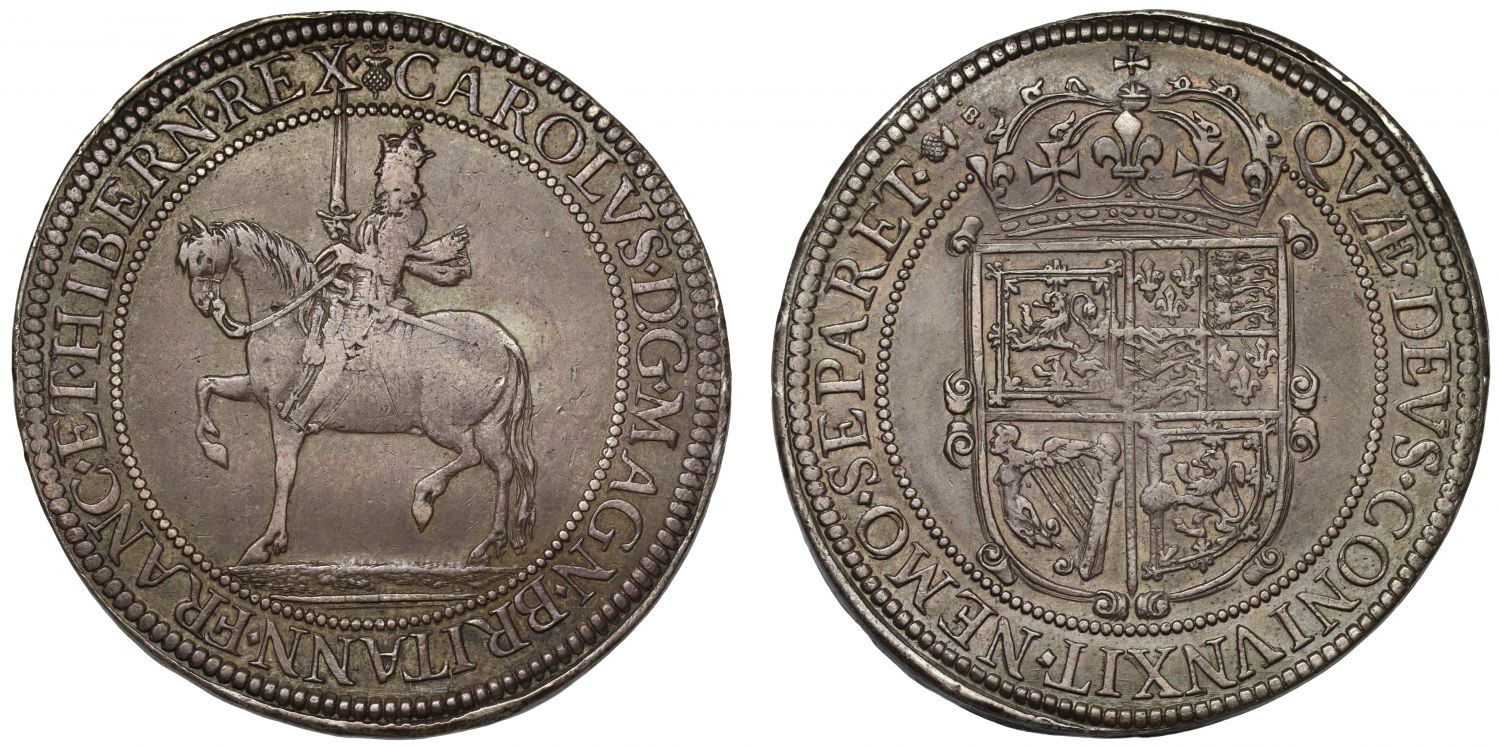 Scotland, Charles I Sixty-Shillings, Briot's third coinage, NGC XF45, 2nd finest