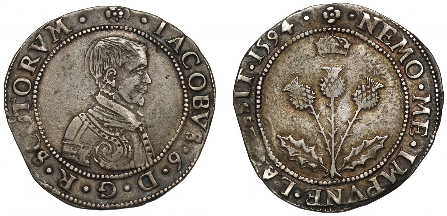 Scotland, James VI 1594 Ten-Shillings, 7th coinage