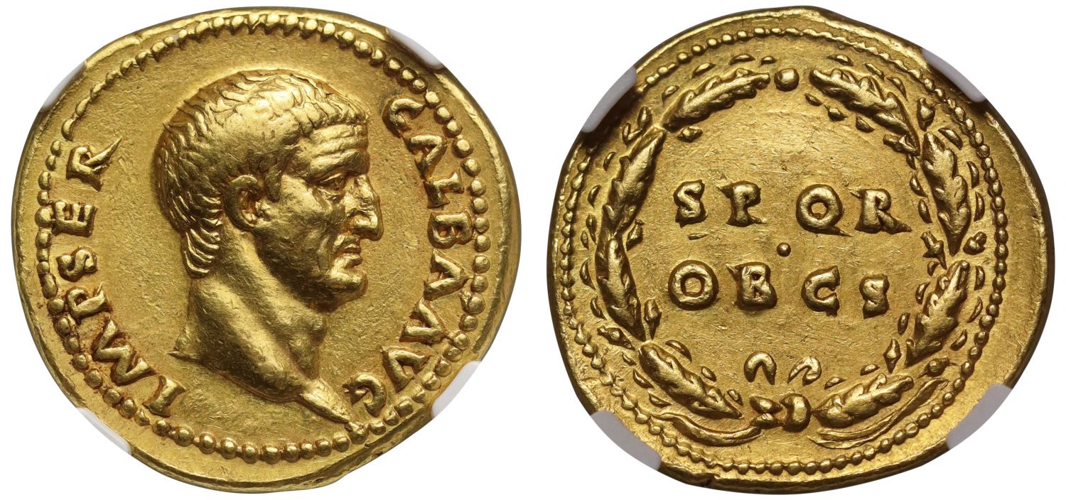 Galba Aureus, provenance to 1896, ex Ryan and Montagu collections