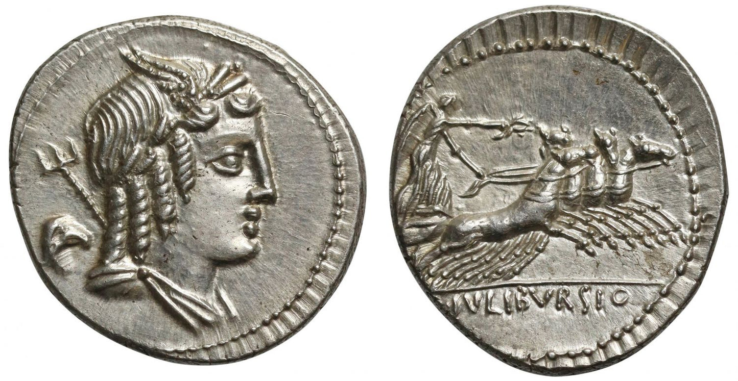 L. Julius Bursio, Silver Denarius.