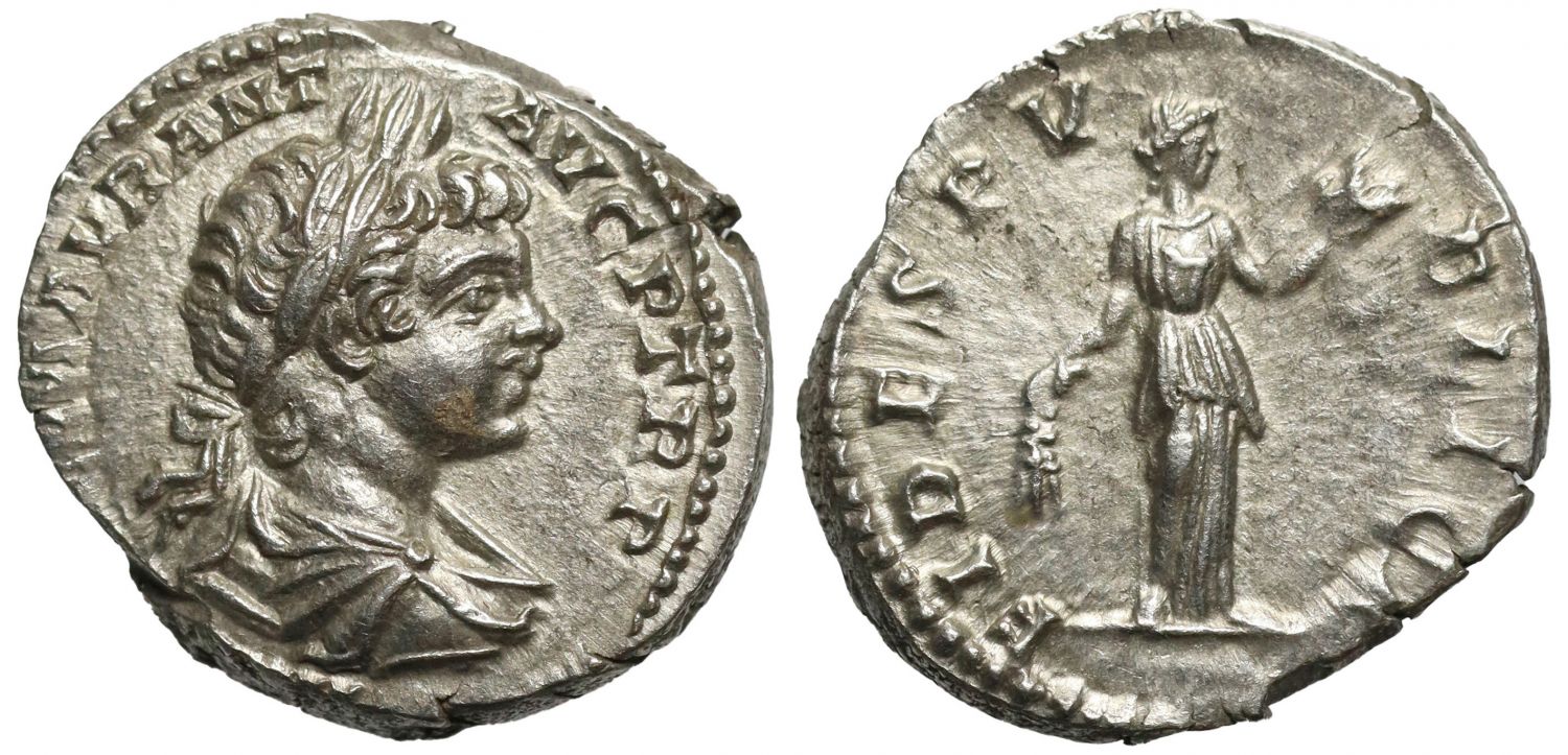 Caracalla, Silver Denarius, FIDES PVBLICA