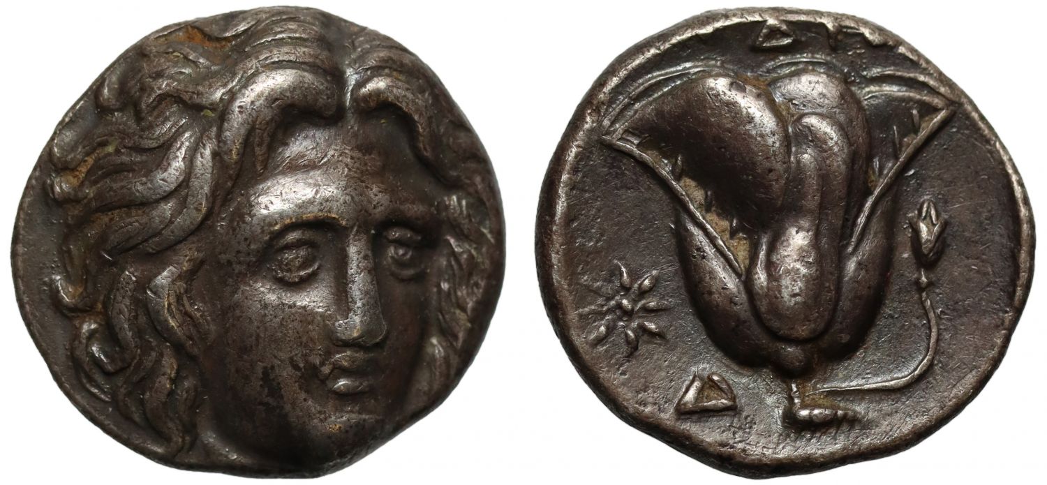 Islands off Caria, Rhodes, silver Didrachm, c. 305-275 BC.