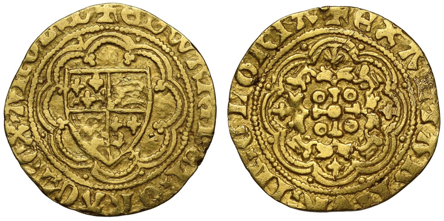 Edward III Quarter-Noble, Transitional Treaty Period, London