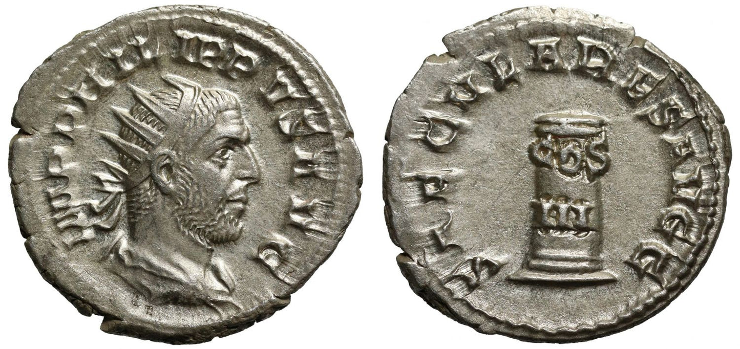 Philip I, the Arab, Silver Antoninianus, Millennium Celebration.