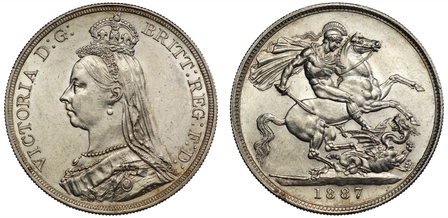 Victoria 1887 Crown, Golden Jubilee issue MS61