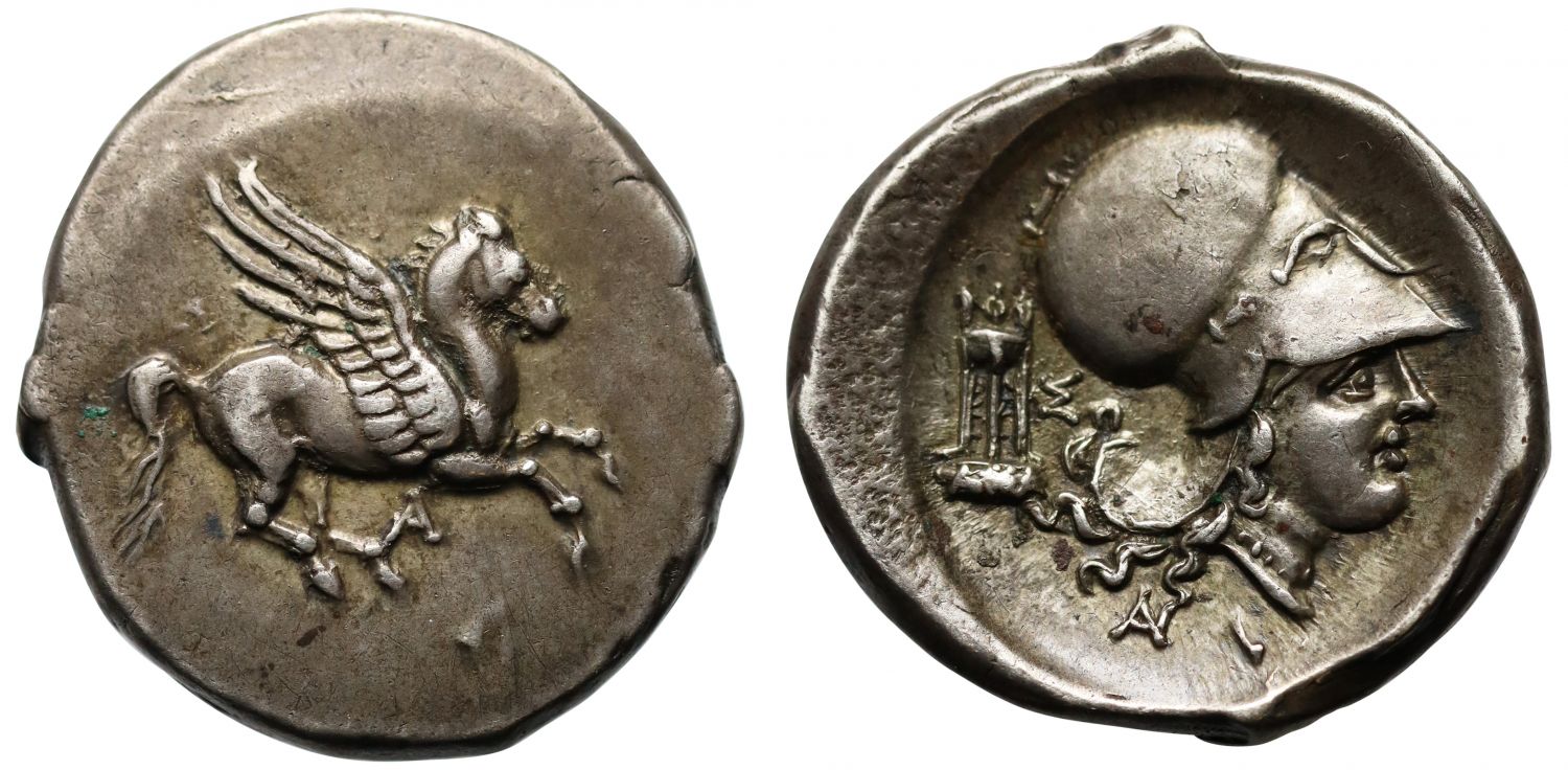 Akarnania, Anaktorion, Silver Stater, XF 5/5 4/5.