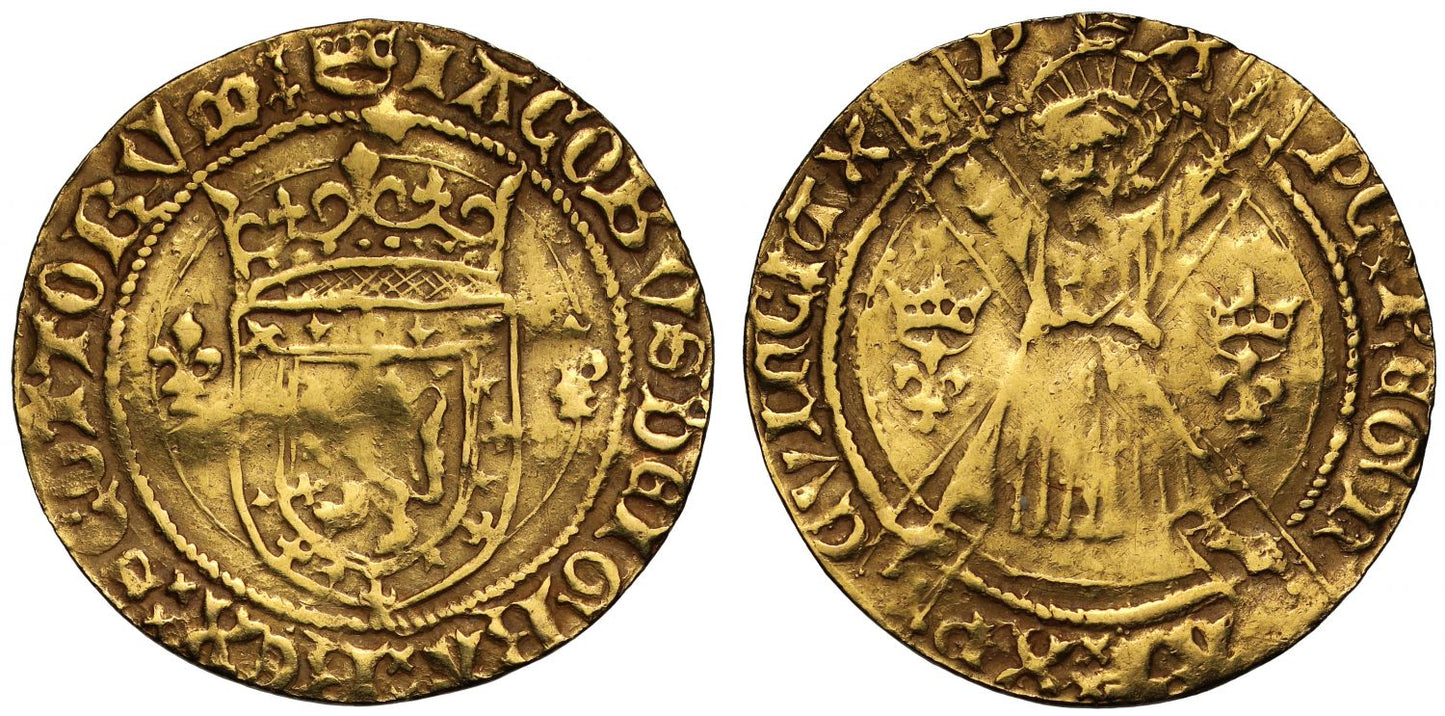 Scotland, James II gold Lion of 10 Shillings, ex Mrs Joan Murray nee Clarke