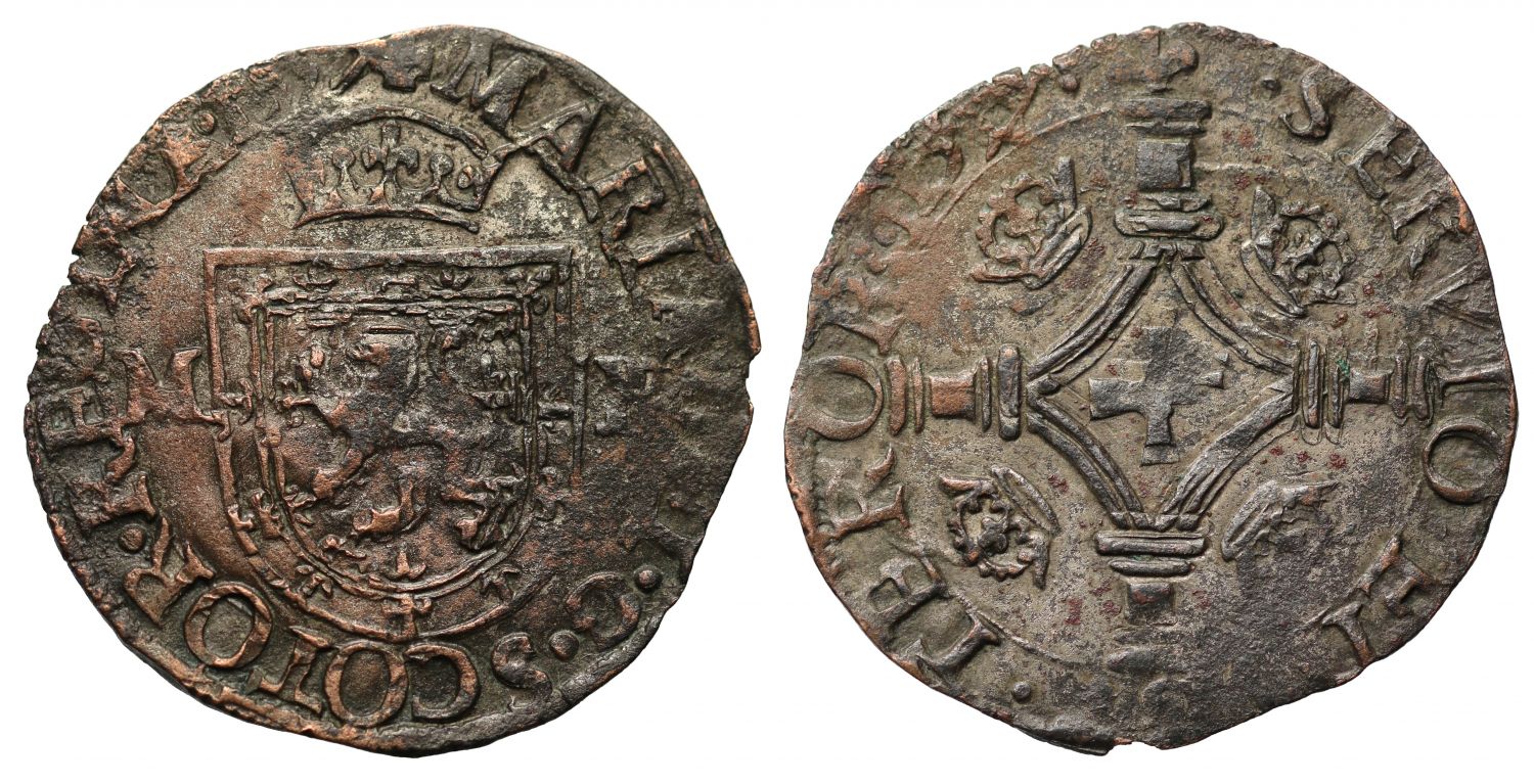 Scotland, Mary Queen of Scots, 1557 billon Plack