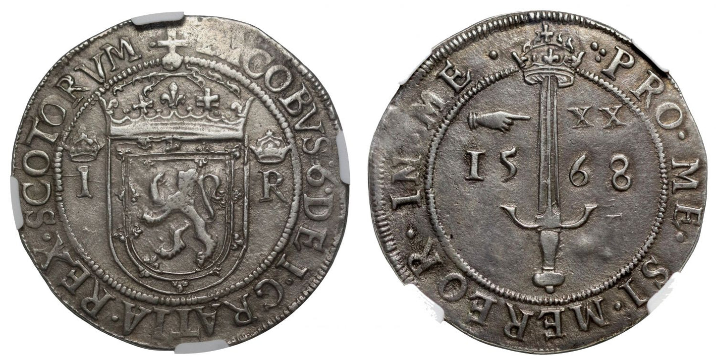 Scotland, James VI 1568 2/3-Ryal without revaluation countermark, NGC XF40