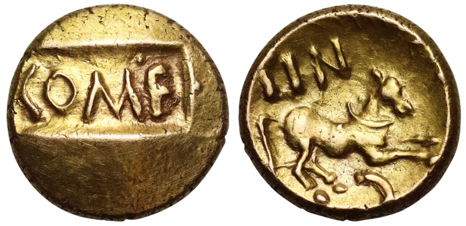 Celtic, Tincommius, “TINC horse” Gold Quarter Stater.