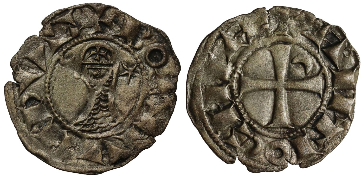 Crusaders, Antioch, Bohemond III or IV, Silver Denier.