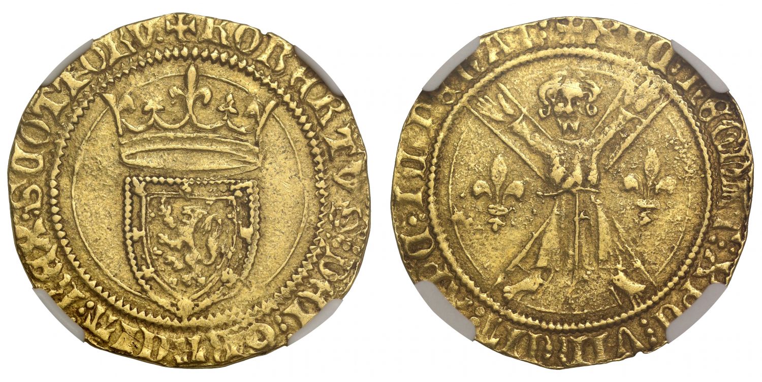 Scotland, Robert III gold Lion, heavy coinage, 2nd issue XF45