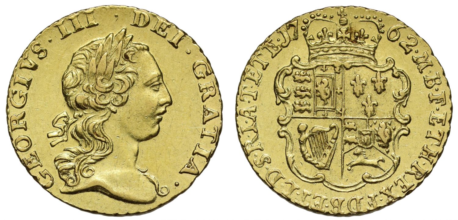 George III 1762 Quarter-Guinea, one year only type
