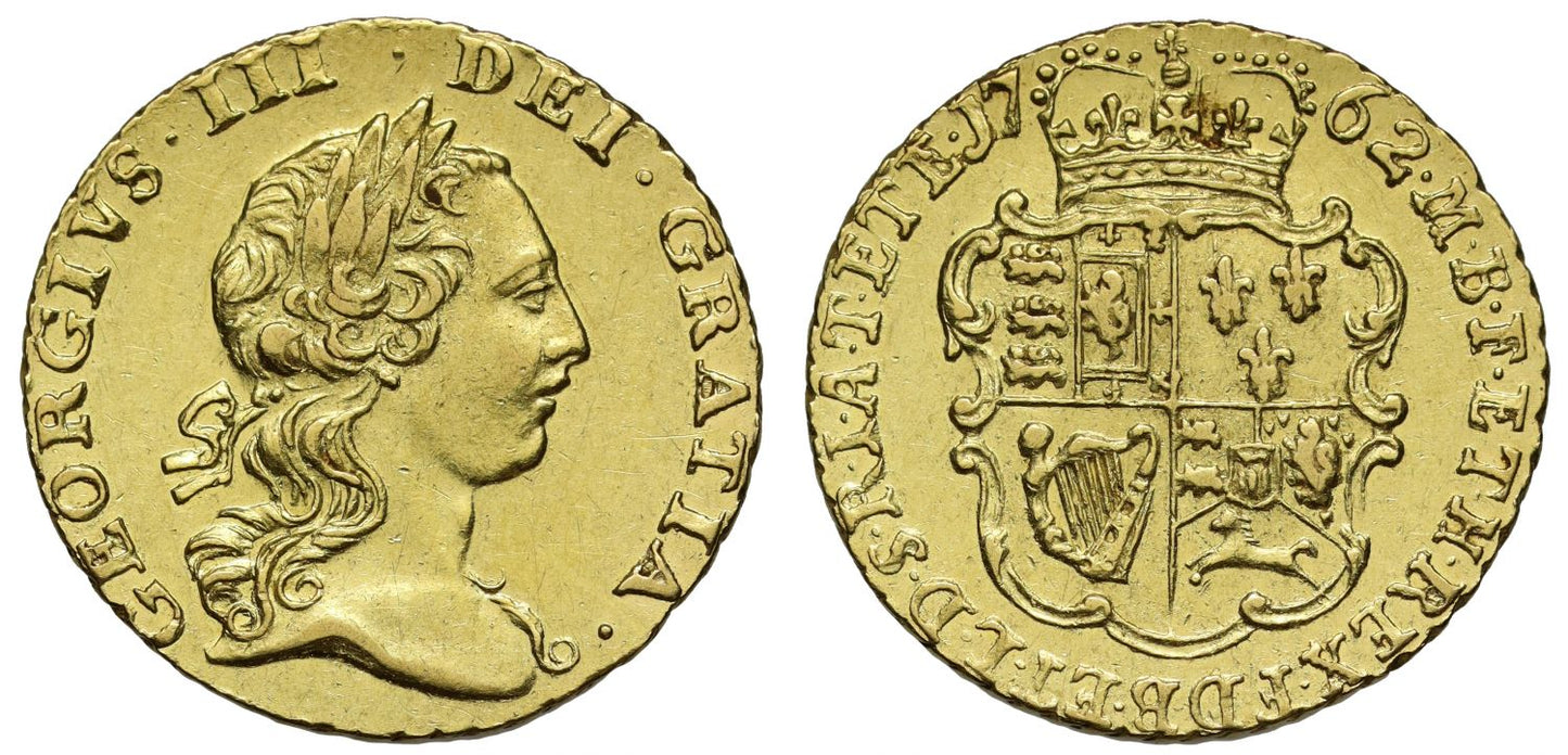George III 1762 Quarter-Guinea, one year only type