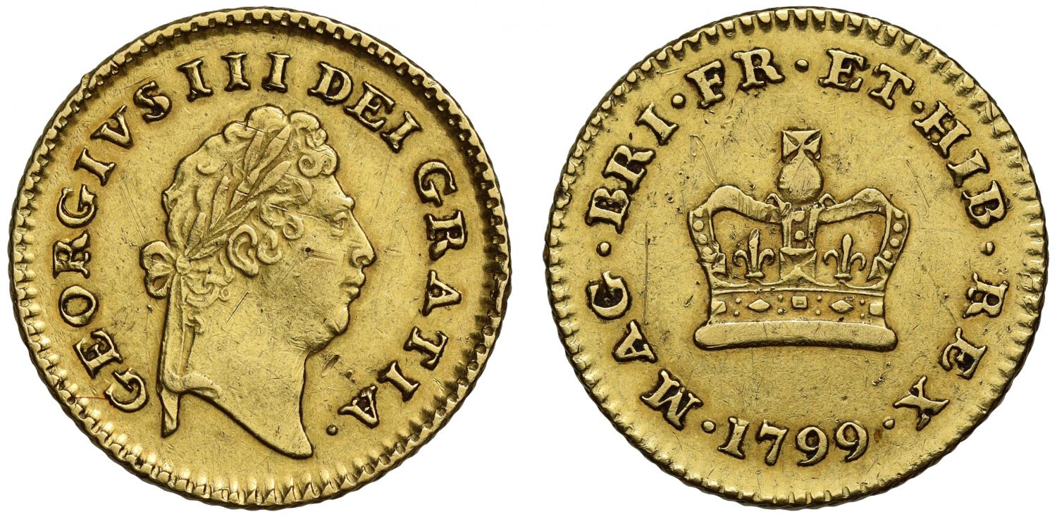 George III 1799 Third-Guinea, first type, first head