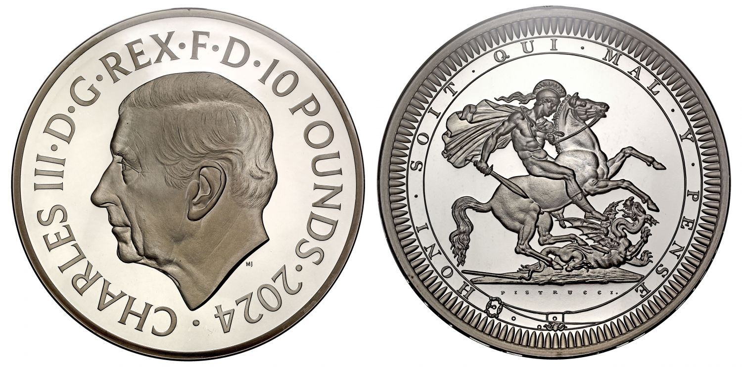 Charles III 2024 silver proof 10oz Pistrucci
