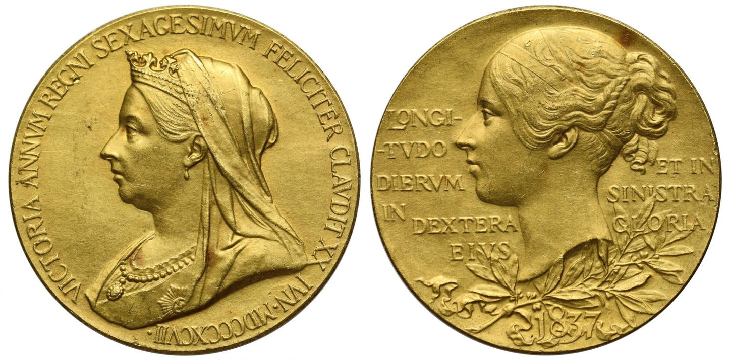 Diamond Jubilee of Queen Victoria, 1897, gold medal.
