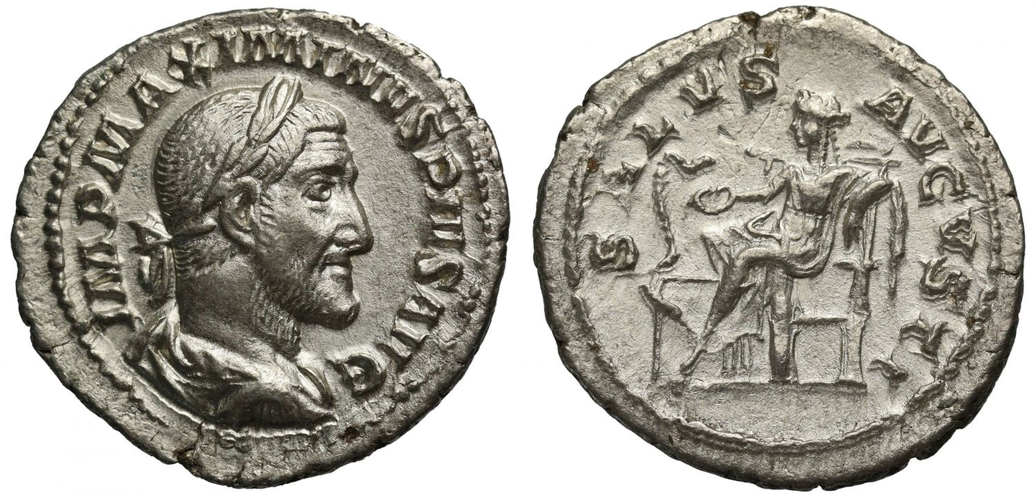 Maximinus I, Silver Denarius, Attempted Assassination Survived.