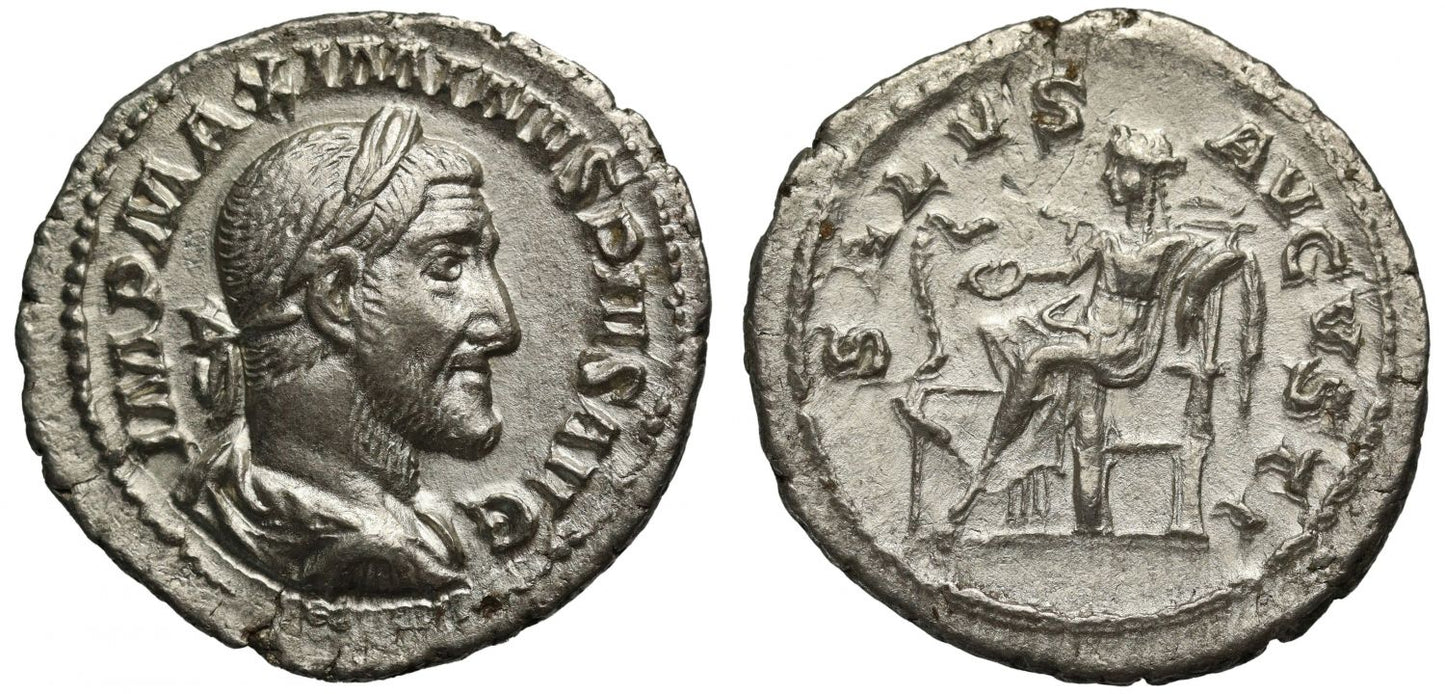 Maximinus I, Silver Denarius, Attempted Assassination Survived.