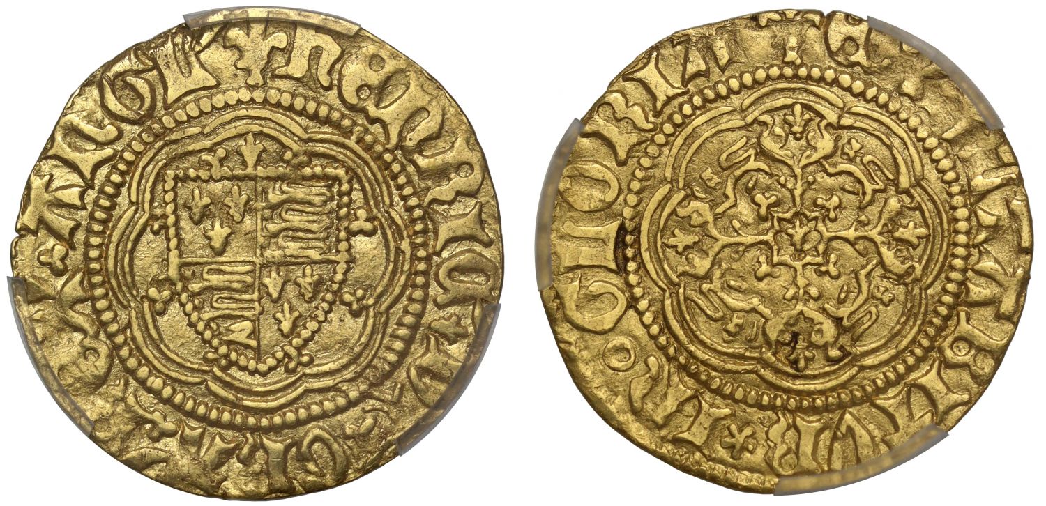 Henry VI Quarter-Noble, annulet issue London Tower mint PCGS MS61
