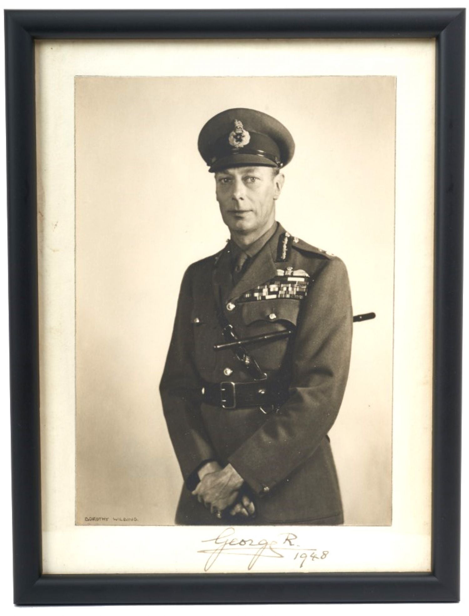 HM George VI, signed portrait photograph, 1948, by Dorothy Wilding
